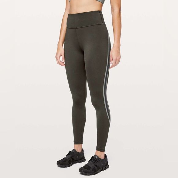 Lululemon Size 2 Run Crew Tight *28" Dark Olive Leggings - Picture 4 of 13